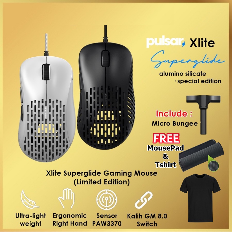 Pulsar Xlite Superglide Ultra-lightweight Gaming Mouse