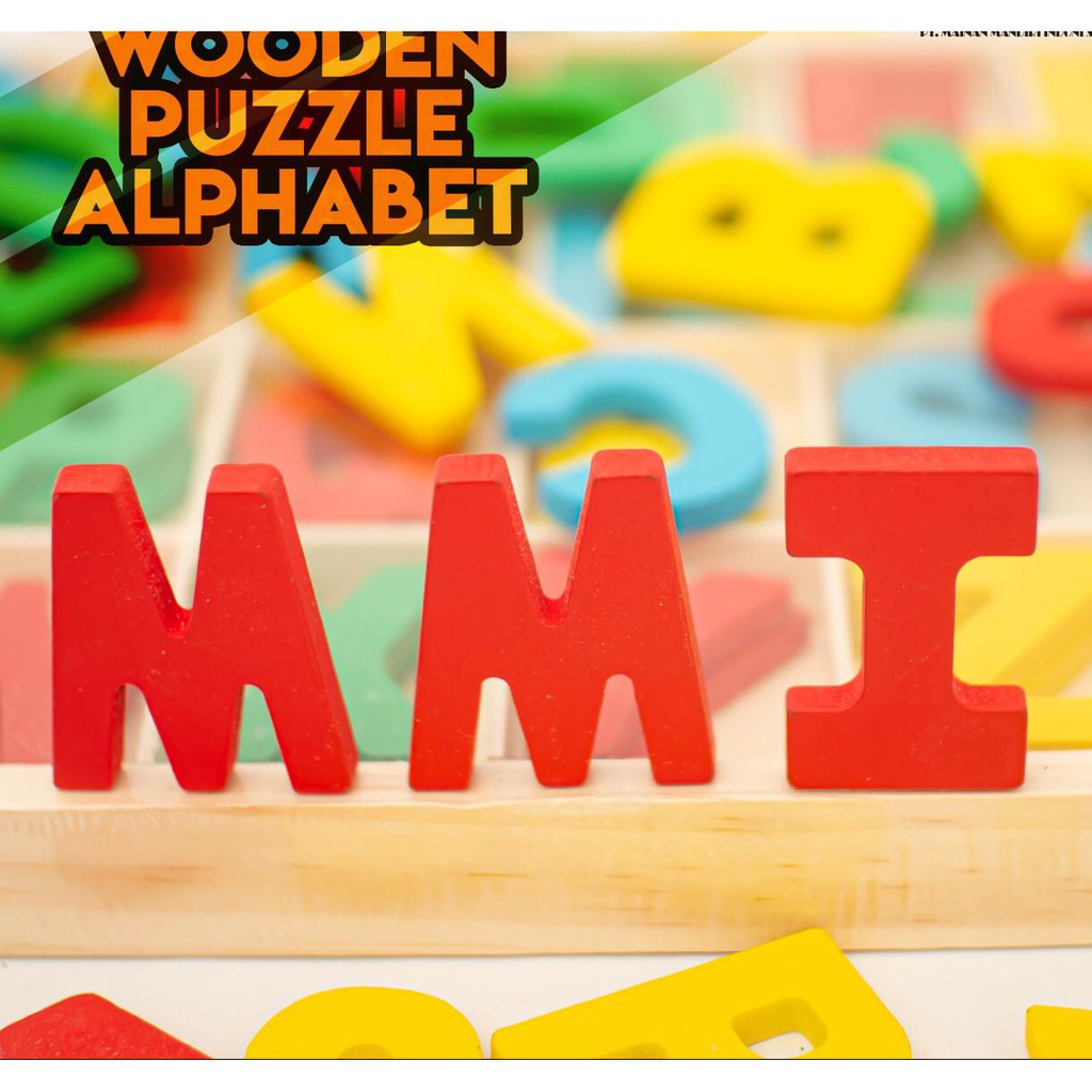 Puzzle Kayu Huruf - Mainan Edukasi Anak Wooden Alphabet