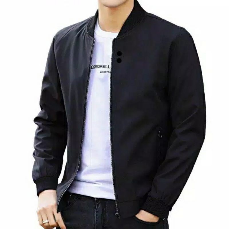 Ink7 Jaket Pria Bomber Eksekutif 2 Black