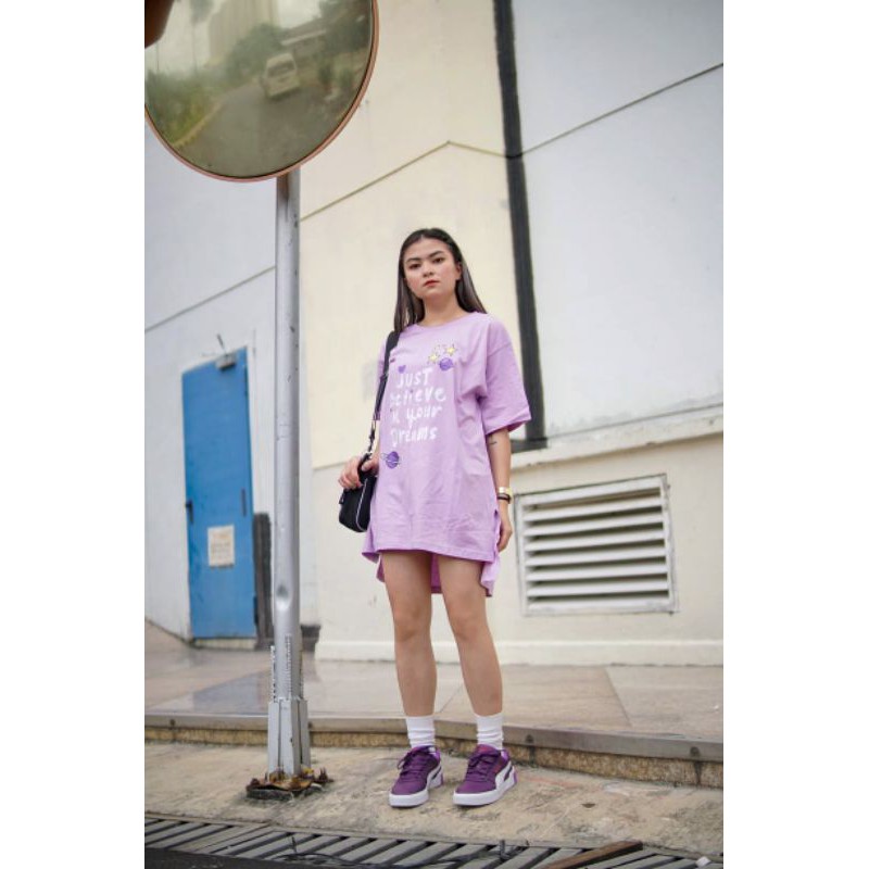 KAOS OVERSIZED WANITA KAOS OVERSIZED LILAC KEKINIAN