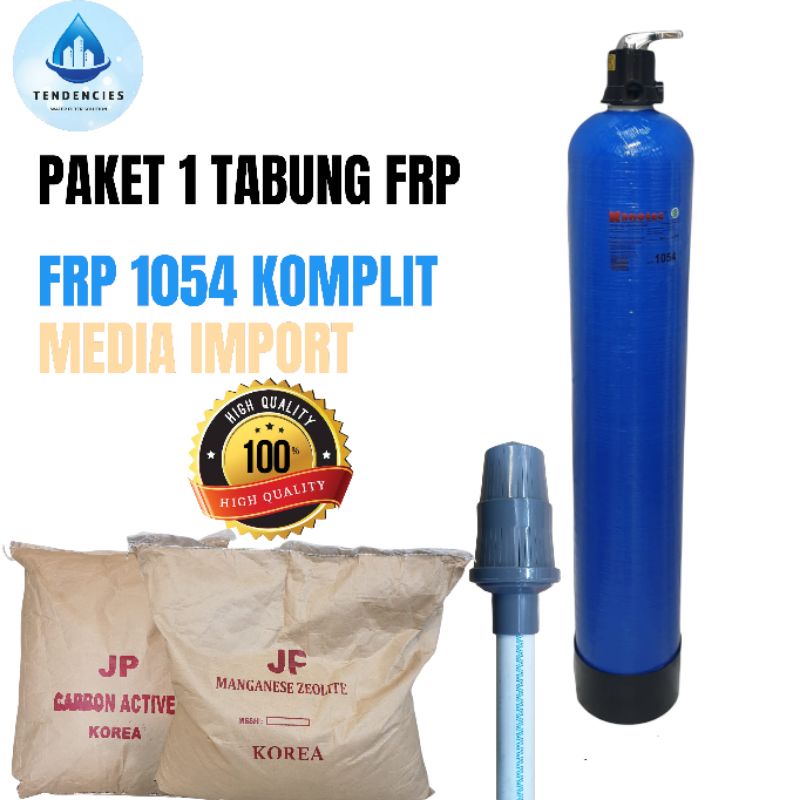 Jual PAKET FILTER AIR 1 TABUNG FRP 1054 NANOTEC + MEDIA DAN INSTALASI