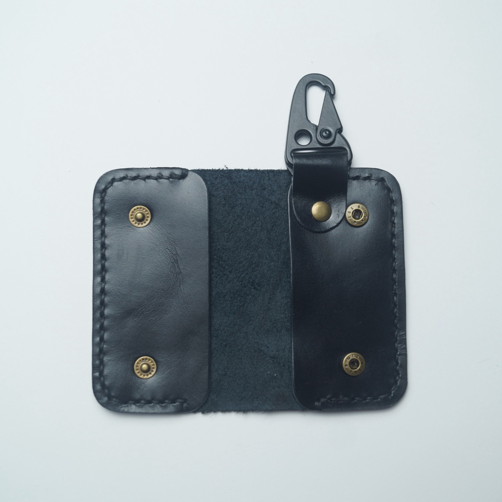 Dompet STNK Mobil Kulit Asli Pull Up Warna Hitam Seri Alpen