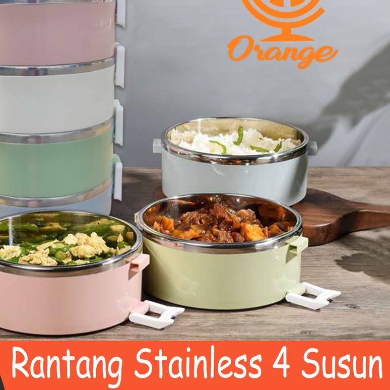 ► Rantang Susun 3 Dan 4 Susun Stainles Steel Rantang Tupperware Rantang Bekal ♢
