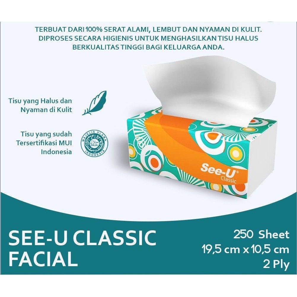 TISSUE SEE U CLASSIC 250 SHEET 2PLY