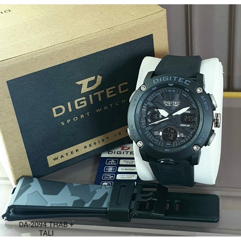 JAM TANGAN DIGITEC DG 2094 DG2094 PRIA/WANITA DUAL TIME FREE TALI ORIGINAL