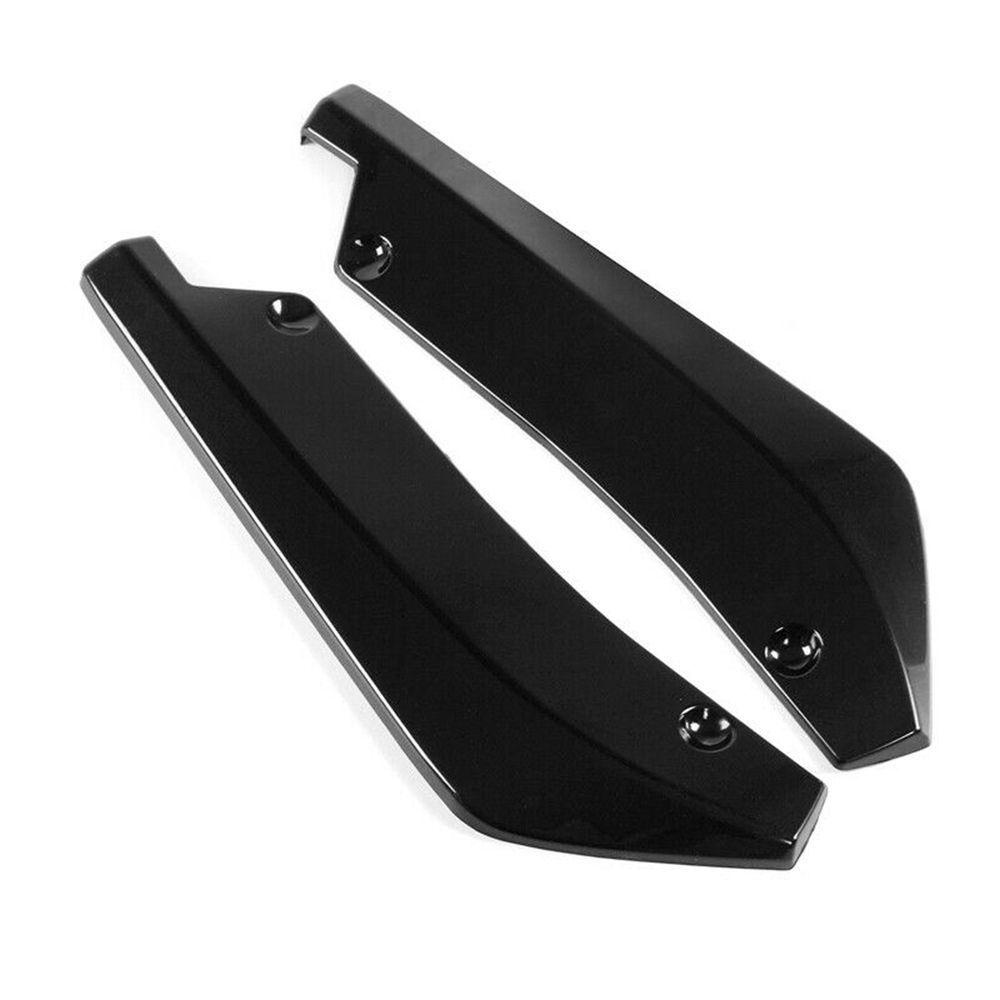 Populer 2Pcs Bumper Belakang Mobil Diffuser Hitam Ringan Gores