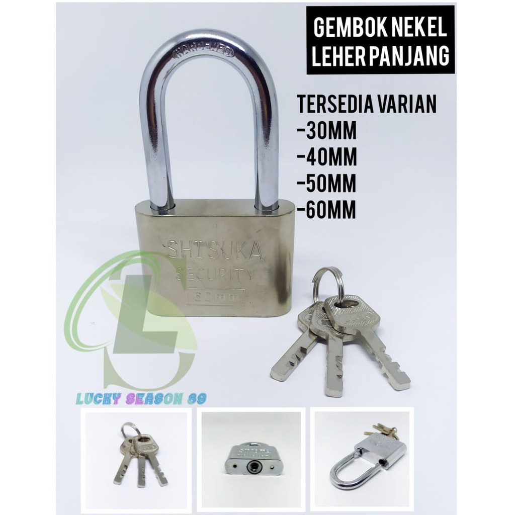 GEMBOK NEKEL RRT PANJANG 30MM 40MM 50MM 60MM