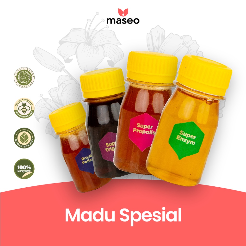 

Madu Spesial Maseo Mini Size 60gr Madu Asli Madu Murni Natural Pure Honey Raw Honey Madu Segar Organik