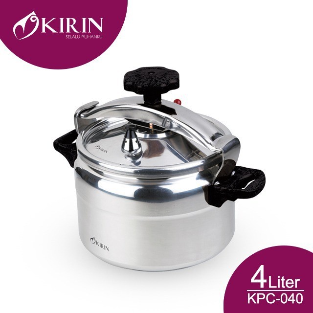 KIRIN Panci Presto KPC 040 / KPC-060  Pressure Cooker Kapasitas 4 / 6 Liter BISA UNTUK KOMPOR INDUKSI