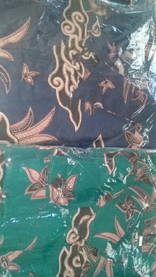 Set Batik Tradisional Couple Tunik Batik-blouse Batik-kemeja Batik Pria Motif Bambu Mega Mendung