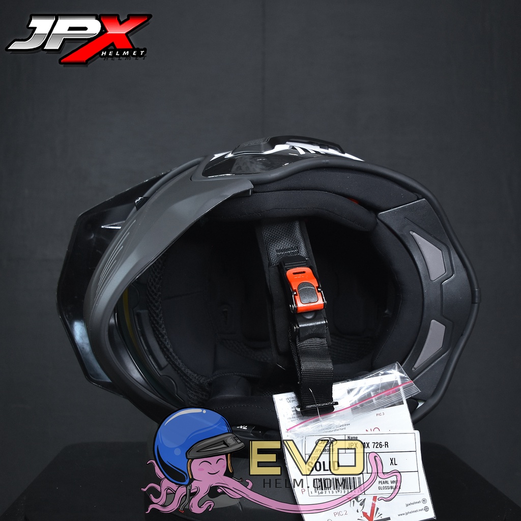 HELM JPX MOTOCROSS_JPX MX 726R - PEARL WHITE (ONGKIR 2 KG) JPX ROBOT JPX CAKIL JPX MX726R ORIGINAL HELM JPX MX