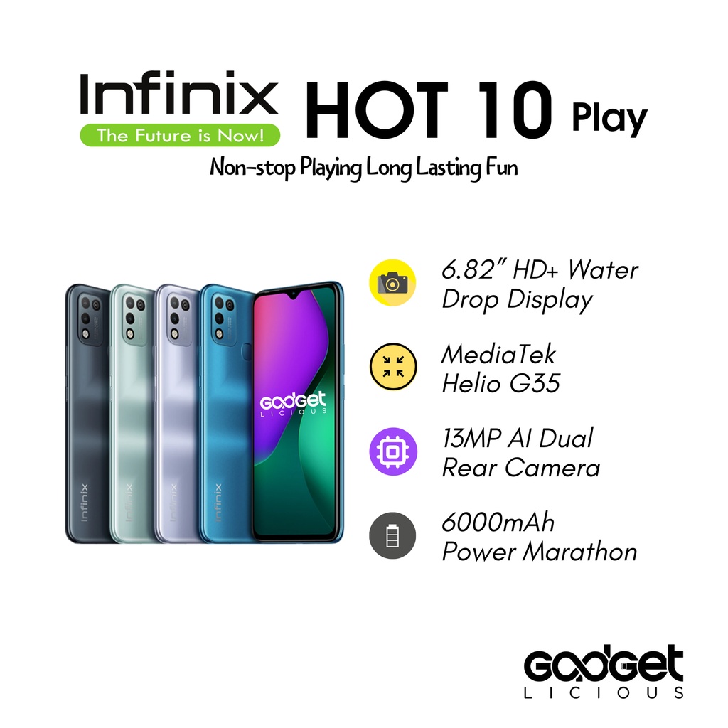 Infinix Hot 10 Play 4/64GB Garansi Resmi