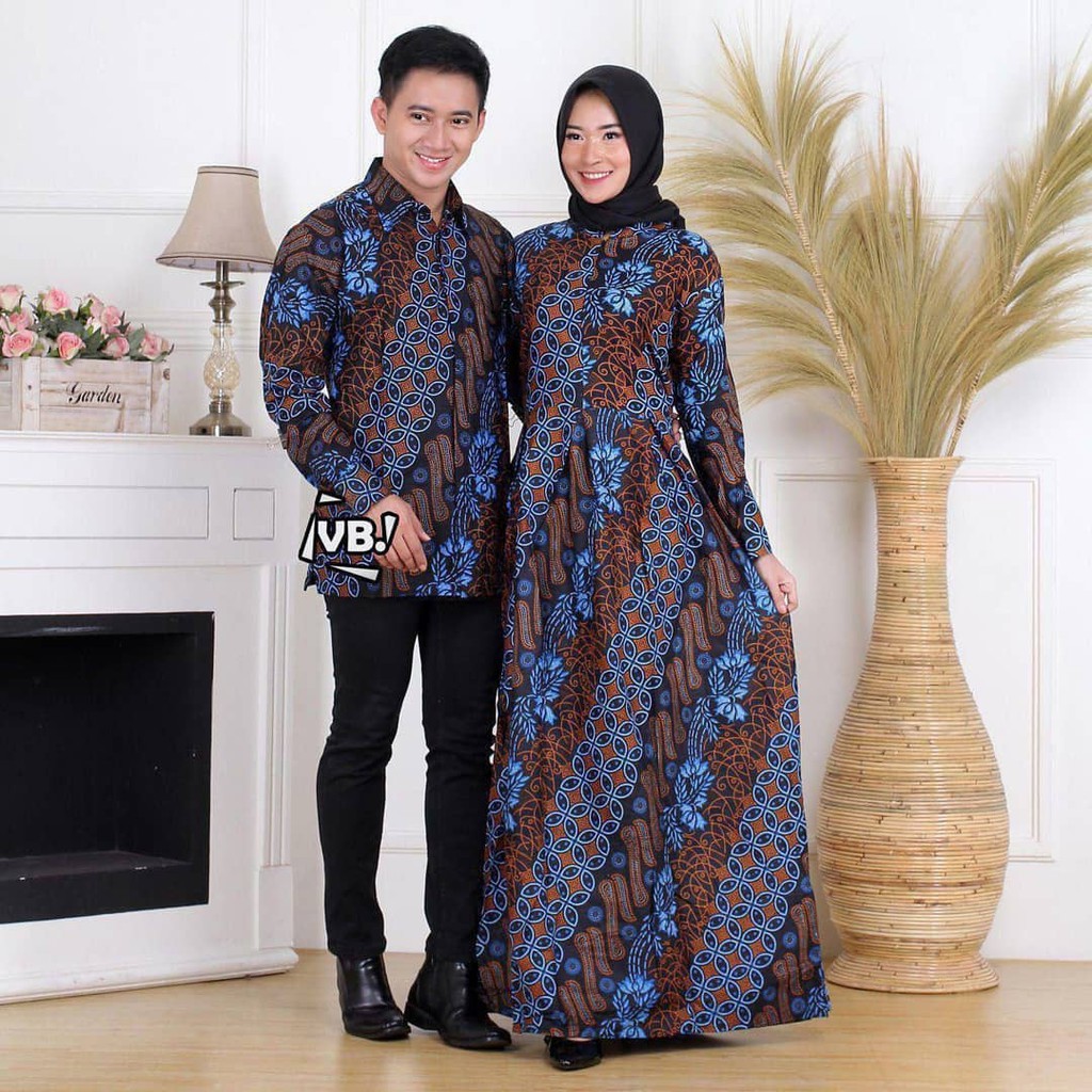 Maura Couple (COD) - Sania Ruffle Batik Couple ori Ndoro jowi DNT Garansi Termurah Shopee-1