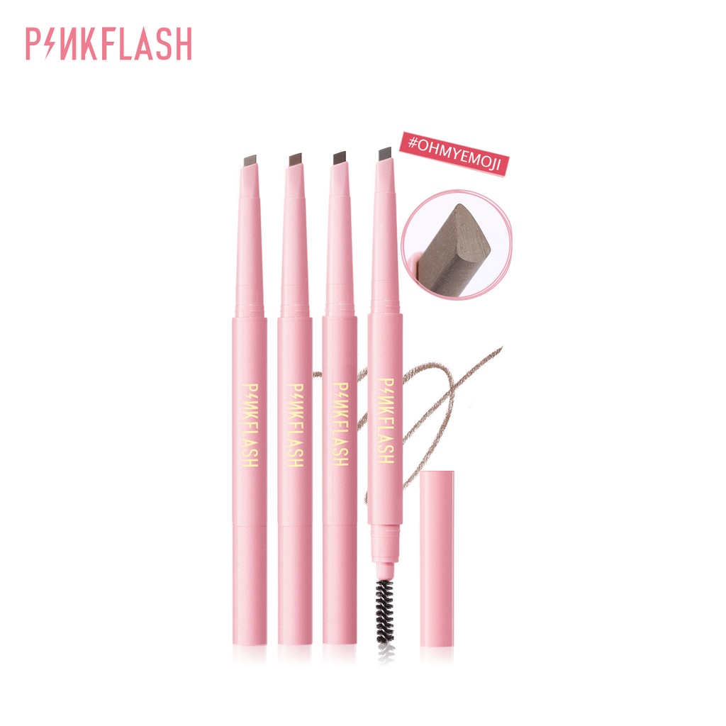 PINKFLASH OhMyEmoji Automatic Eyebrow Pencil Tahan Air Pigmen Pensil Alis Original Sachi Beaute