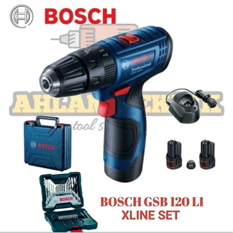BOR BATERAI BOSCH GSB 120 LI + MATA BOR SET X LINE 33