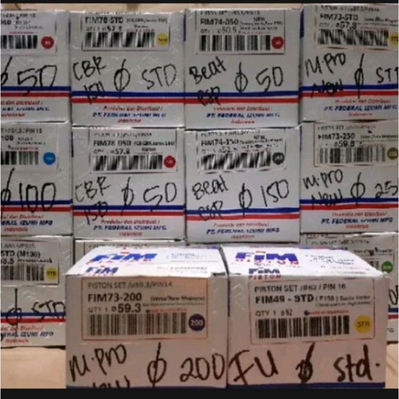 Piston seher kit cb 150 led cb 150r led sonic oversize 0 std fim