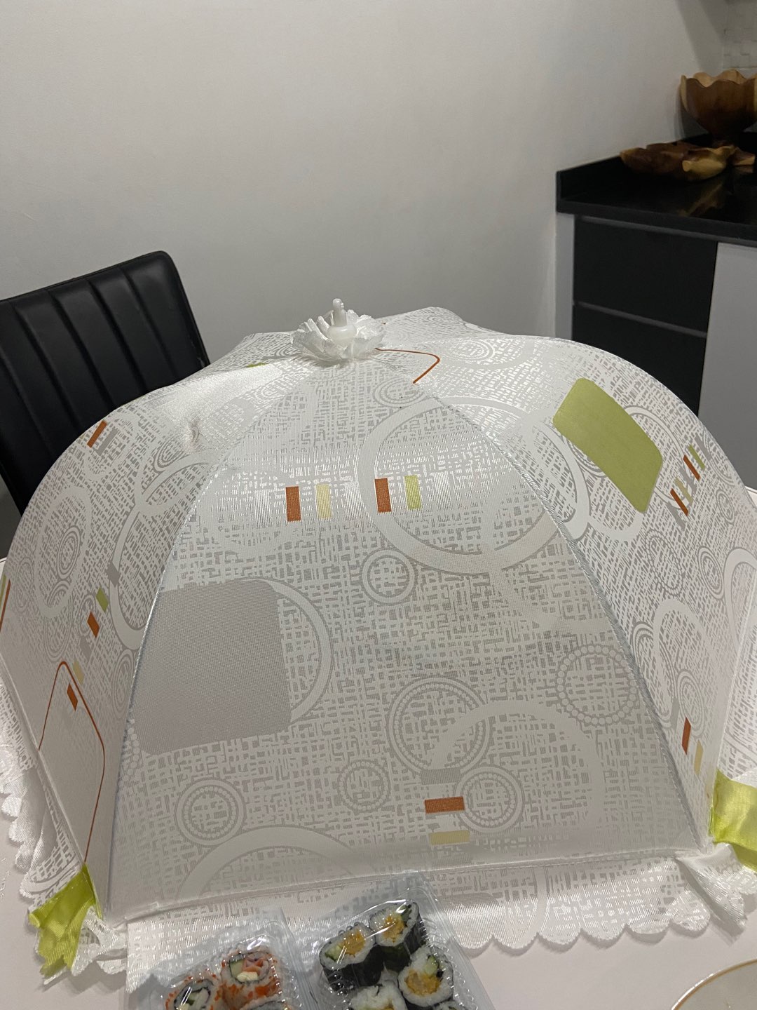 Full Pattern Food Cover Round/tudung Saji Bulat Shabby Penutup Makanan