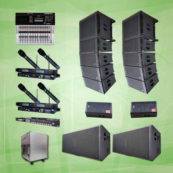 PAKET PRO AUDIO SOUND SYSTEM LINE ARRAY LA2 AUDERPRO UNTUK INDOOR OUTDOOR