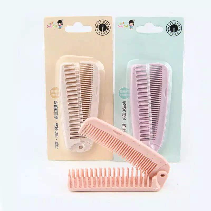 ~ PIYOSHI08 ~ Sisir Lipat 2 Sisi / Sisir Mini Import Traveling AF12