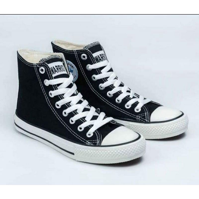 SEPATU WARRIOR SPARTA HIGH BLACK WHITE ORIGINAL