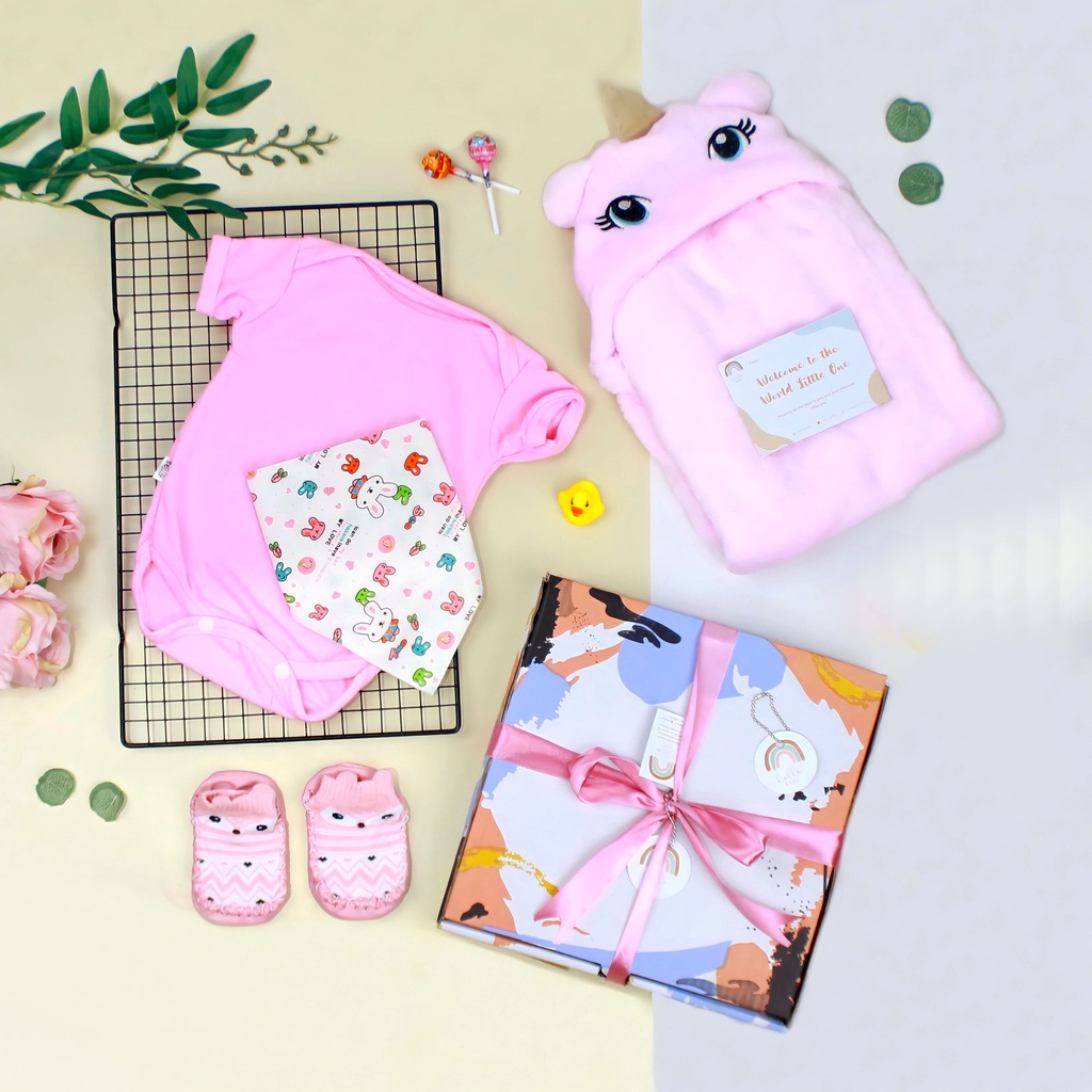 Hellokibi Blanket Set - Baby Hampers New Born / Kado lahiran / Baby Gift / Kado bayi / Hampers Bayi