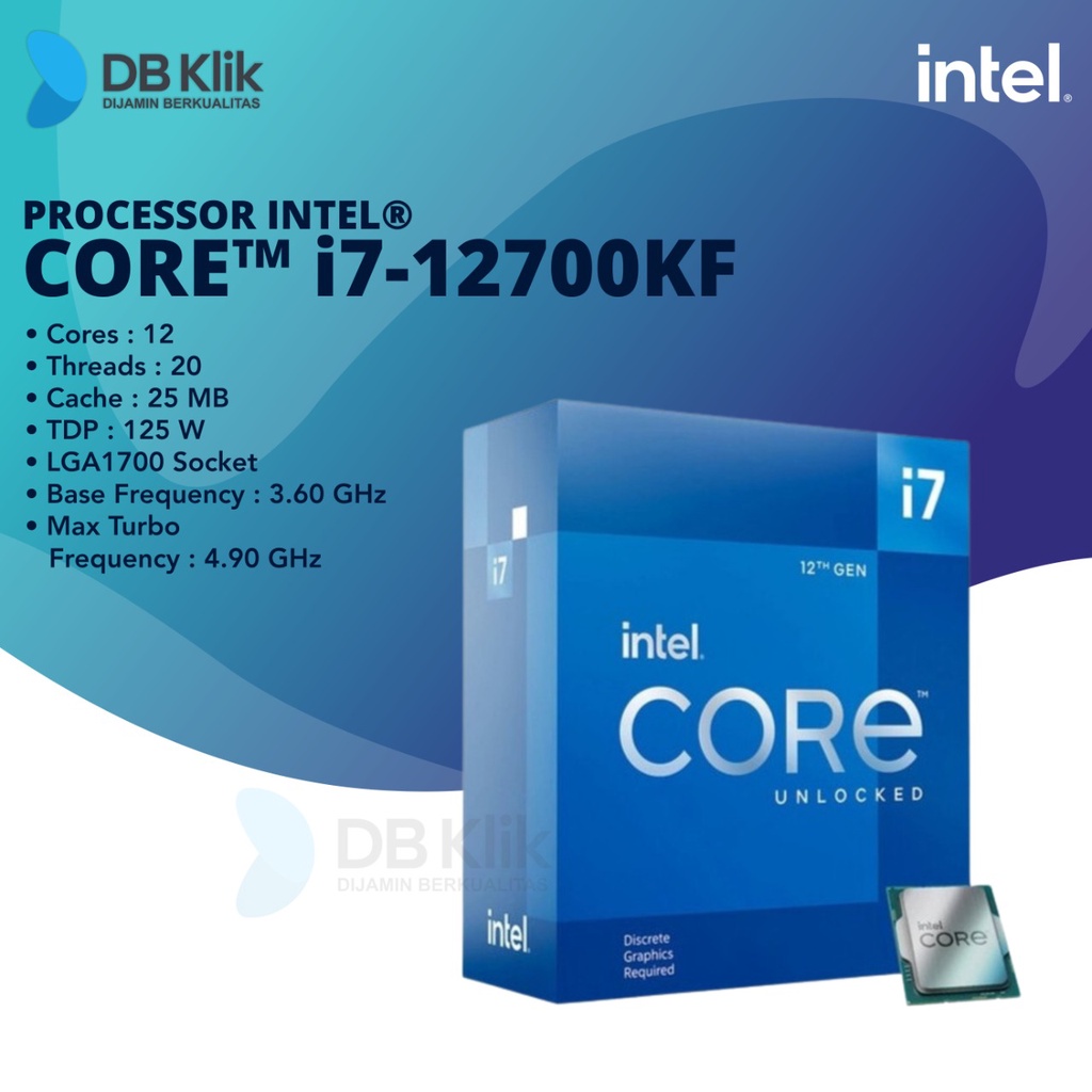 Processor INTEL Core I7-12700KF Box 3.6GHz LGA1700 - Intel I7 12700KF