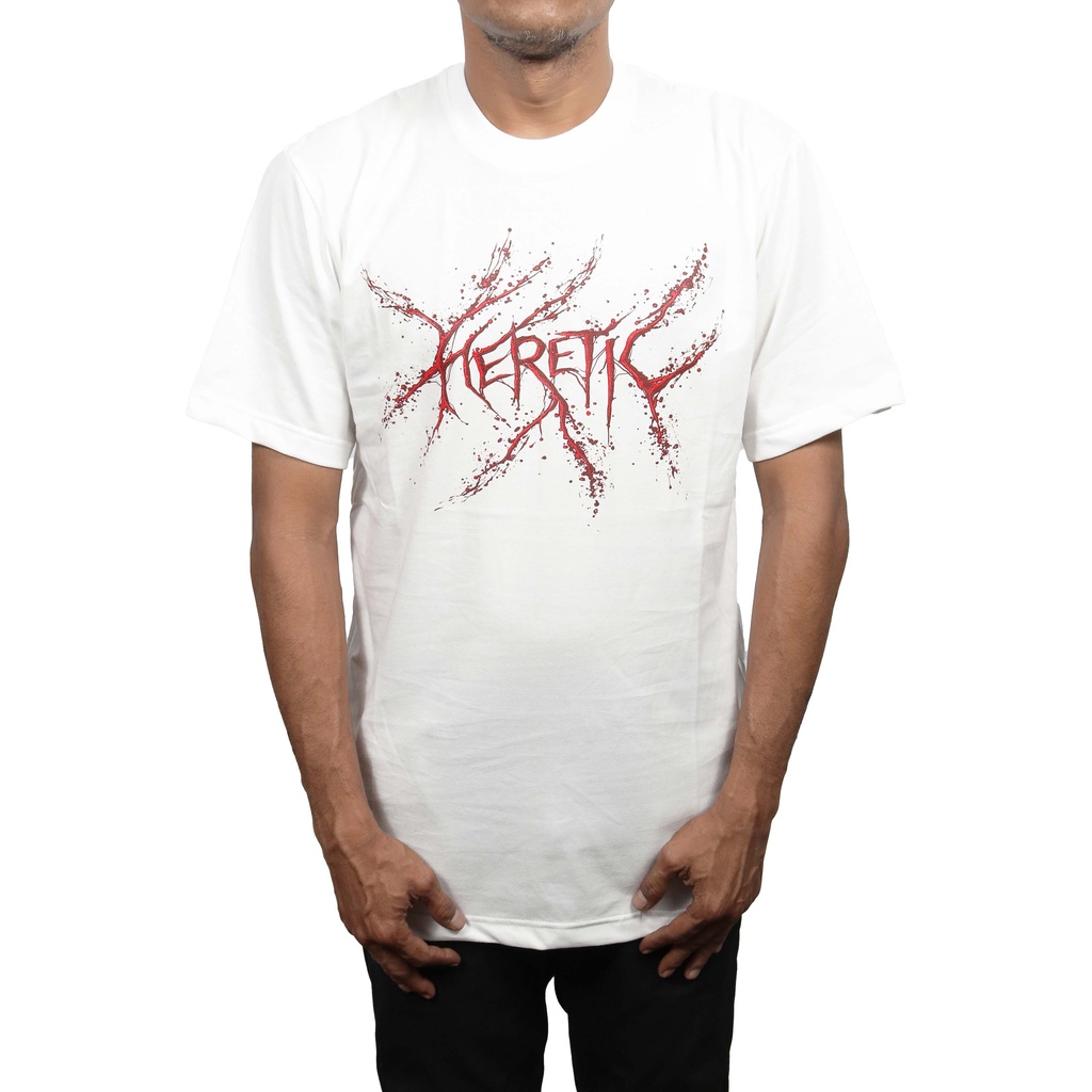 Heretic - T-shirt - Vermilion White