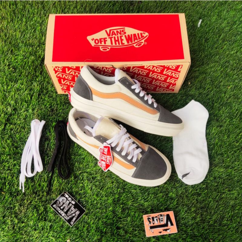 SEPATU PRIA VANSS OLDSKOOL ABU CREAM OG WAFLE DT BNIB MADE IN CHINA PREMIUM IMPORT SEPATU WANITA SEPATU SNEAKERS