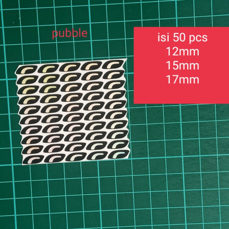 

sticker mata 2d hologram.pubble.isi 50pcs
