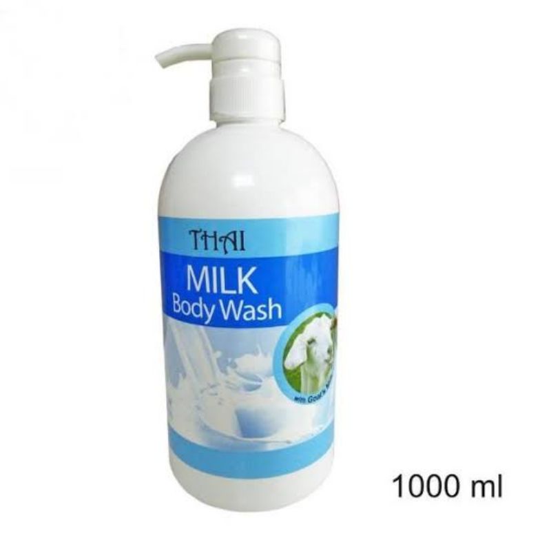 [1000ml] THAI BODY WASH Goats Milk 1000 ml Oirignal BPOM - Sabun Cair Susu Kambing - Bodywash