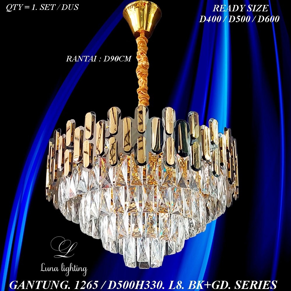 Lampu Gantung Kristal Ruang Tamu 1265 Chandelier