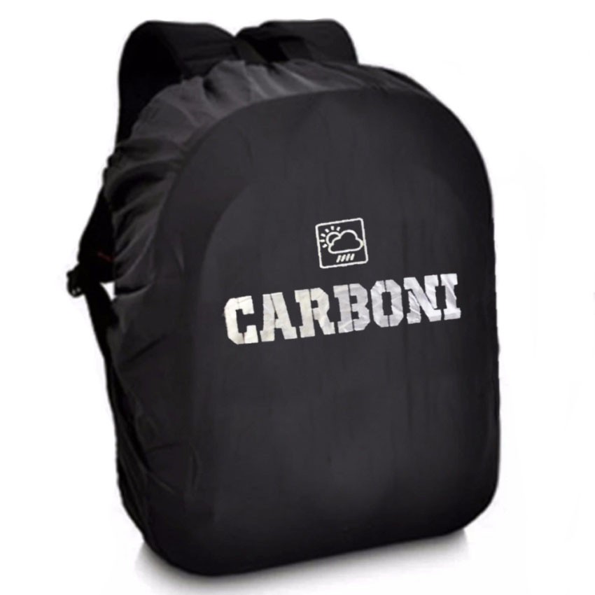 Carboni Make My Day Original Casual Backpack Laptop Sistem RA00015 17 - Red + Raincover waterproop