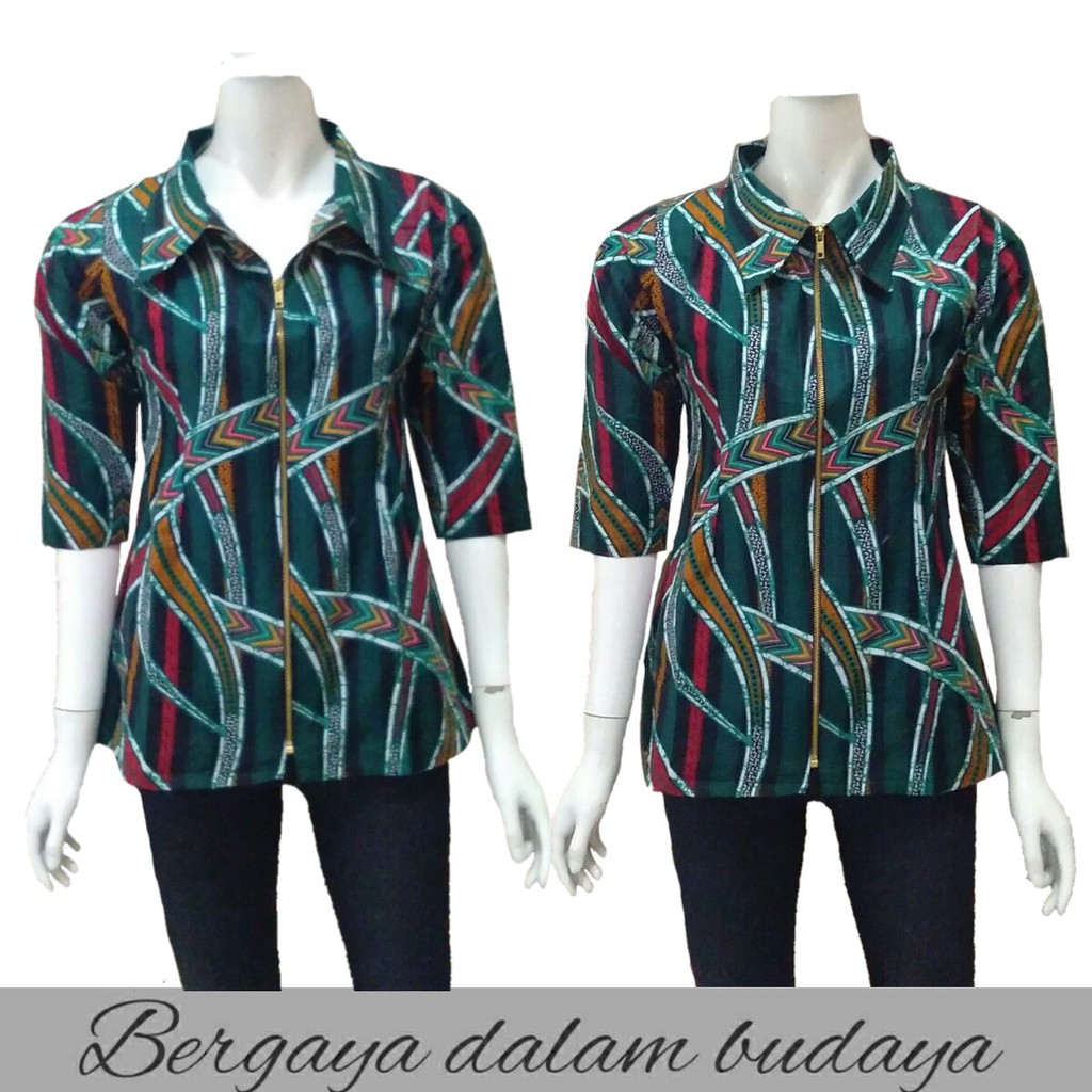 S-M-L-XL-XXL-3L-4L-5L Atasna Batik Wanita PPBTK07 Modern Batik Cassual Atasanbatik Wanitabatik /blus