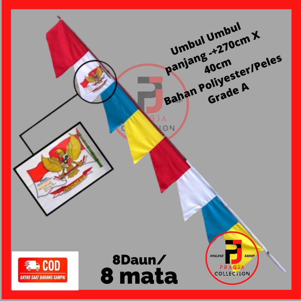 Bendera umbul umbul bendera merah putih bendera geregaji/BENDERA MERAH PUTIH GARUDA