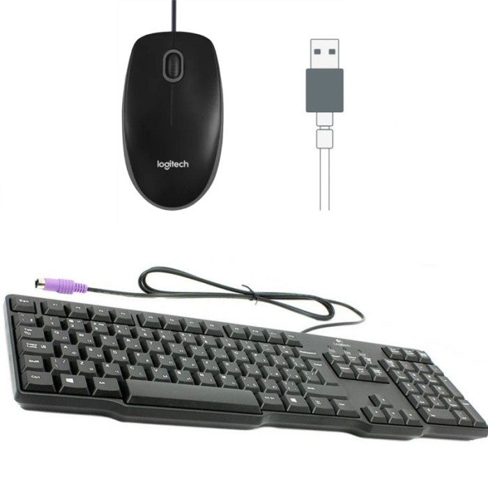 Logitech Bundle K100+B100 / K120+B100 / K200+B100 Combo Keyboard Mouse