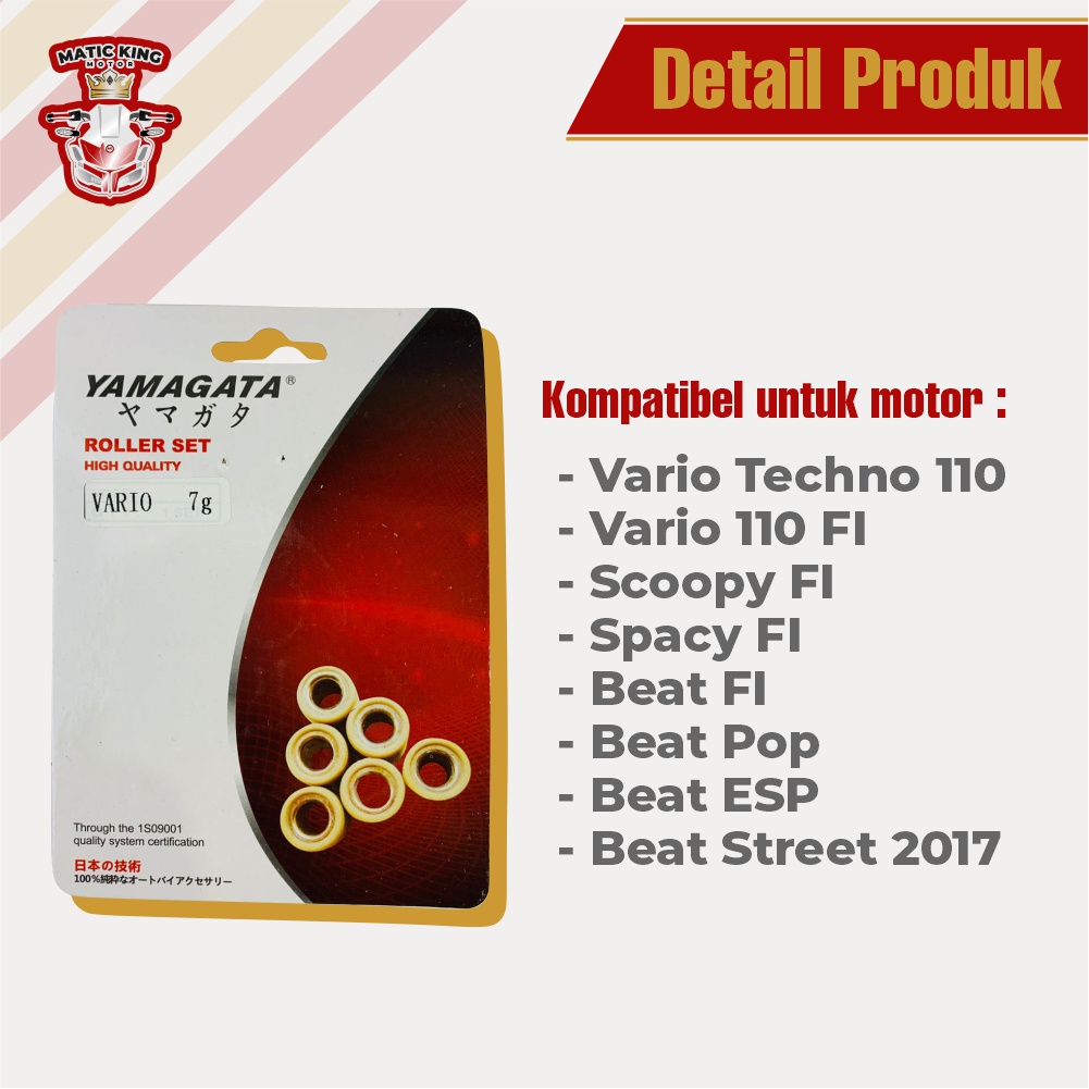 Roller Beat Fi ESP Vario110 Fi Spacy Fi Scoopy Fi Racing Yamagata jual satuan  (1 pc)