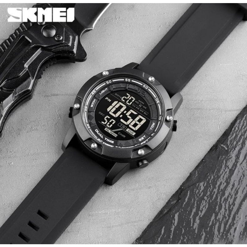 JAM TANGAN SKMEI 1762 ORIGINAL RUBBER HALUS JAM TANGAN DIGITAL LED SPORTY KASUAL OUTDOOR