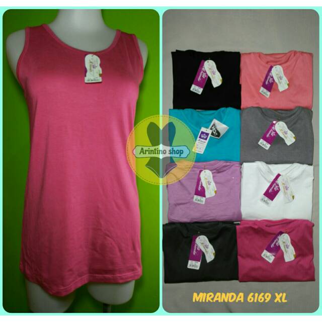 Tanktop Wanita Miranda XL 6169 Tali Besar | Camisol Singlet Wanita Dewasa | TBXL |kvjc