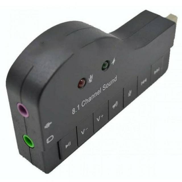 USB SOUND CARD 8.1 CHANNEL 3D AUDIO BENTUK PIANO