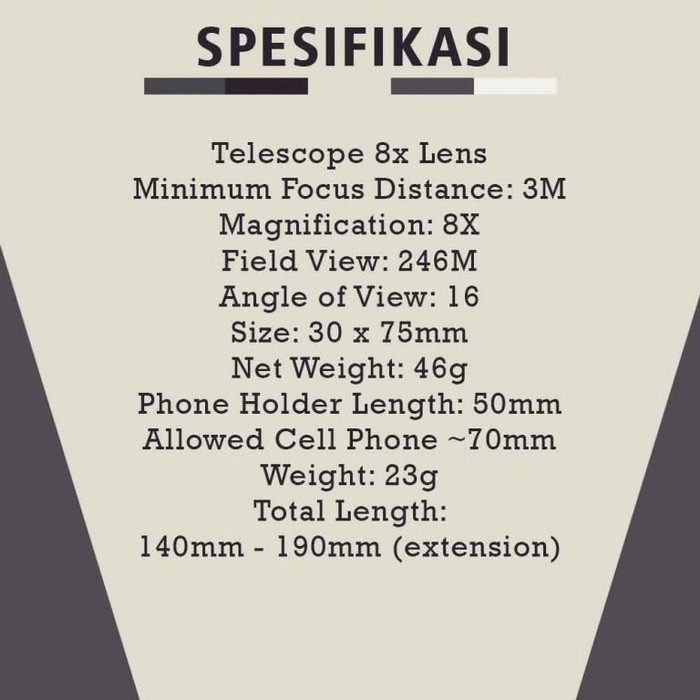 Super Zoom Telescope Lens