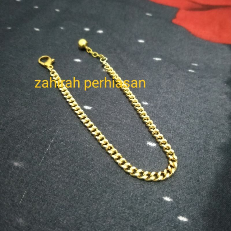 COD gelang tangan wanita rantai titanium terbaru asli tidak luntur