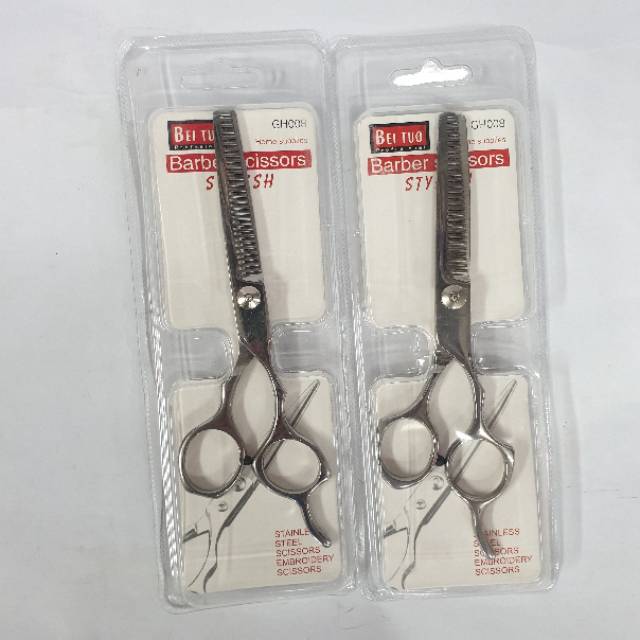 GUNTING SASAK STAINLESS BARBER SCISSORS STYLISH  GUNTING RAMBUT BAGUS Original