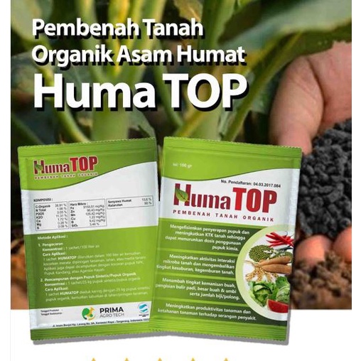 HUMATOP 100 gram Kemasan Pabrik Asam Humat Pembenah Tanah