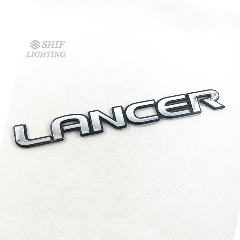 1Pc Stiker Emblem Logo LANCER Bahan ABS Krom Untuk Bagasi Belakang Mobil MITSUBISHI LANCER