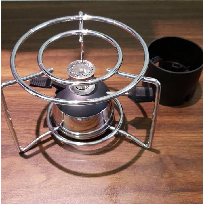 Paket Mini Gas Burner &amp; Stand Stainless Dudukan Kompor Kopi 2457