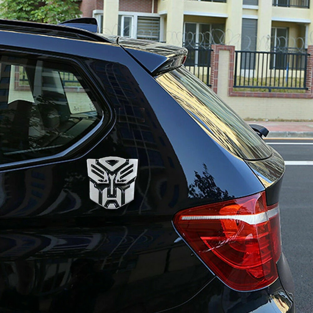 Stiker Emblem LOGO Transformers 3D Untuk Body Samping Mobil