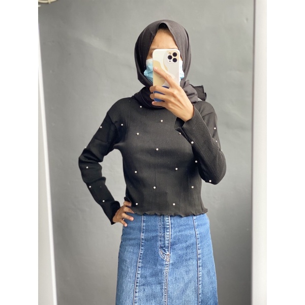 BLOUSE CROP - BLOUSE KOREA - AMARILIS BLOUSE