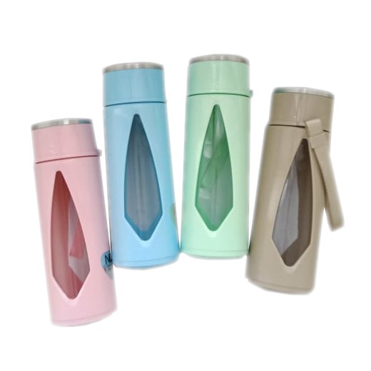 (No 8802) Botol Minum Kaca  400 ML Termurah / Botol Minum Tumbler  Lucu