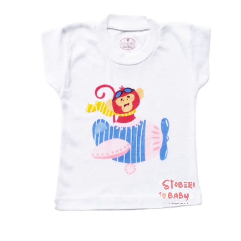 stoberi baby - KAOS ONECK MOTIF ANAK kaos dalam oblong anak laki2 dan perempuan newborn-4thn