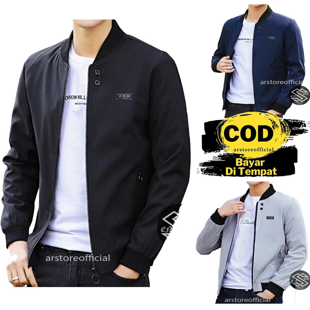 Jaket Bomber Eksekutif 2 Original Sensor / Jaket Motor Pria / Jaket Bomber Taslan